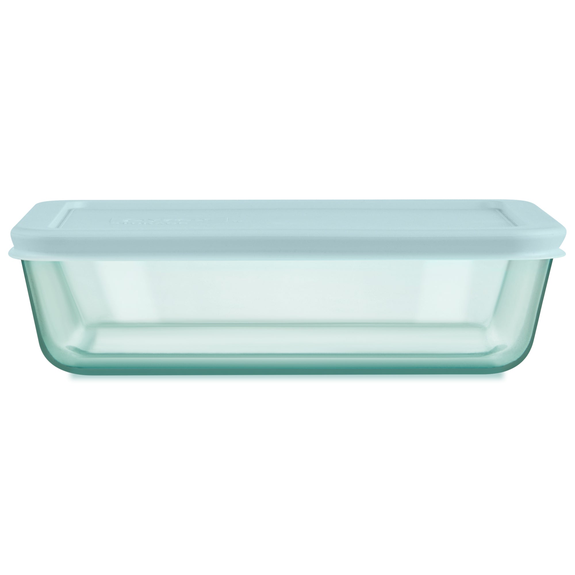 Pyrex? Simply Store? Tinted Glass 6-cup Rectangle Storage Container with Lid. Aqua