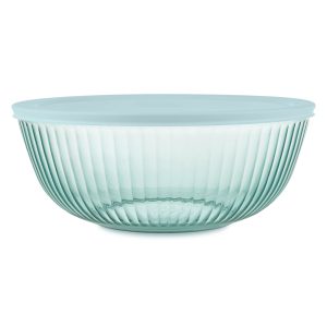 Pyrex® Colors Sculpted Tinted 4.5-quart Mixing Bowl with Lid. Aqua