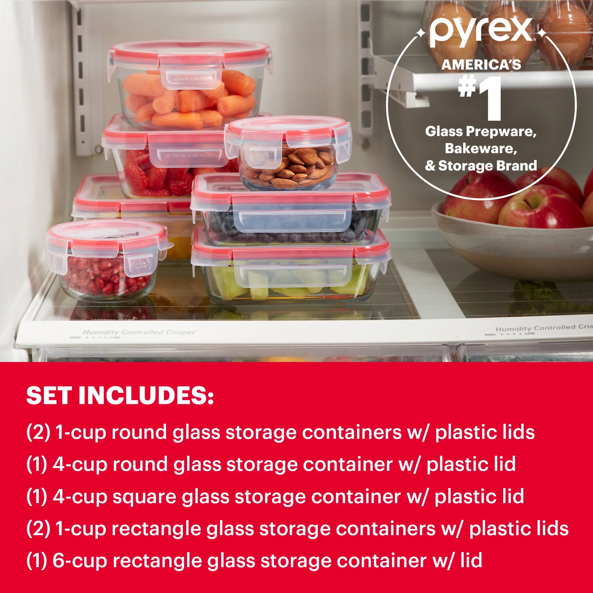 Pyrex? FreshLock? 14-piece Glass Storage Set - Image 3