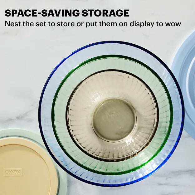 Pyrex? Colors Sculpted Tinted 6-piece Mixing Bowl Set - Image 4