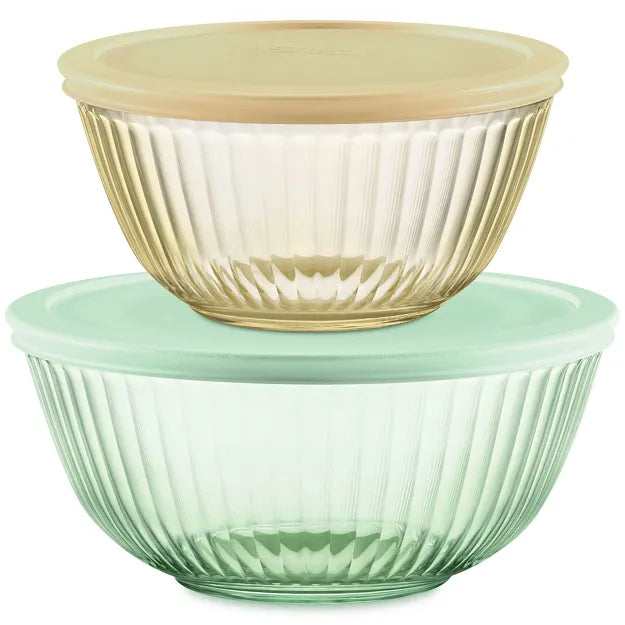 Pyrex® Colors Sculpted Tinted 4-piece Mixing Bowl Value Pack