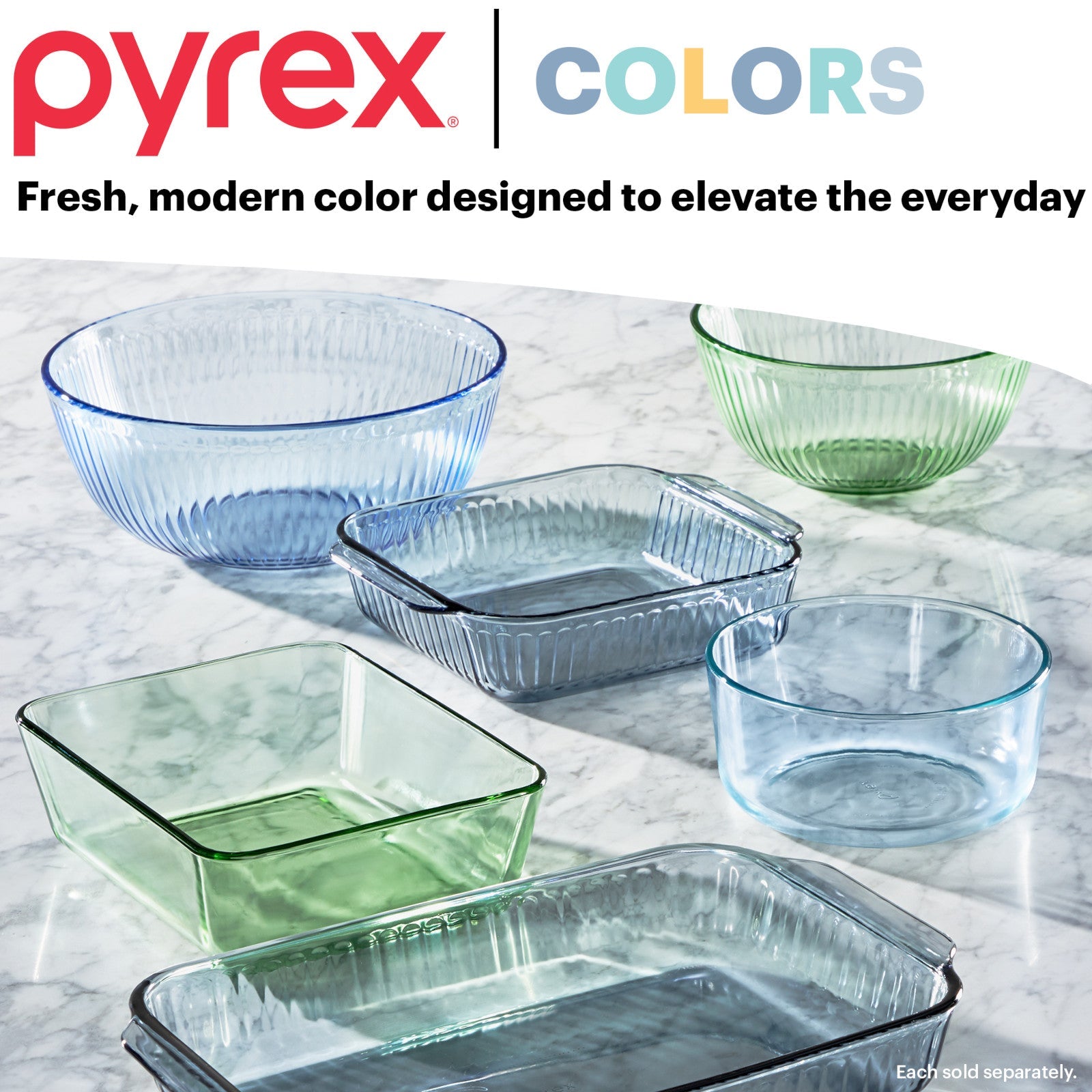 Pyrex® Colors Sculpted Tinted 2.3-quart Mixing Bowl with Lid. Green - Image 5