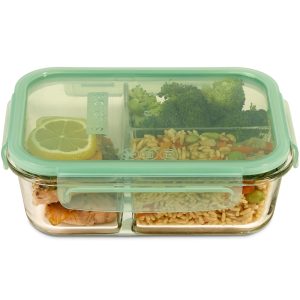 Snapware? MealBox? 3.8-cup Divided Glass Storage Container with Lid