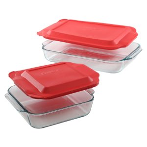 Pyrex? Basics 4-piece Glass Bakeware Set